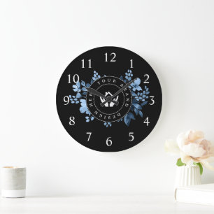 Grande Horloge Ronde Logo personnalisé minimaliste simple et promotion