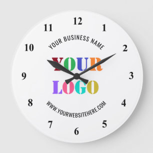 Grande Horloge Ronde Logo Personnalisé Promotionnel Business
