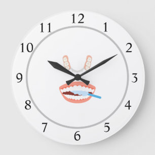 Grande Horloge Ronde Logo pour dentiste