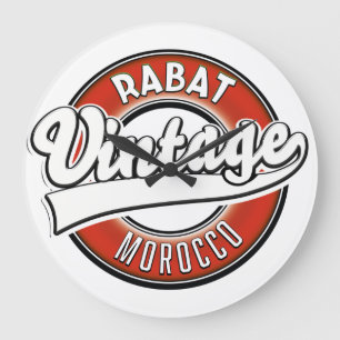 Grande Horloge Ronde Logo vintage de Rabat maroc