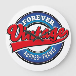 Grande Horloge Ronde logo vintage Gordes France Poster