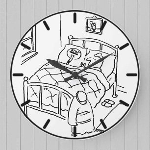 Grande Horloge Ronde Lollipop Man dort avec sa Lollipop