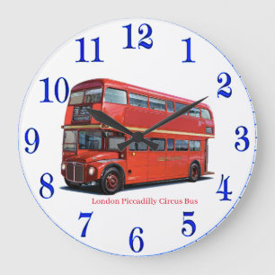 Grande Horloge Ronde London Bus Image for Acrylic Wall Clock