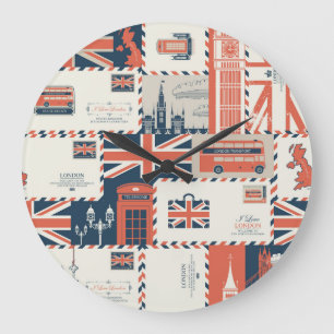 Grande Horloge Ronde London Post Wall Clock