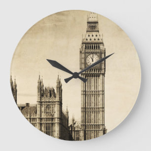 Grande Horloge Ronde Londres Big Ben : Vintage View