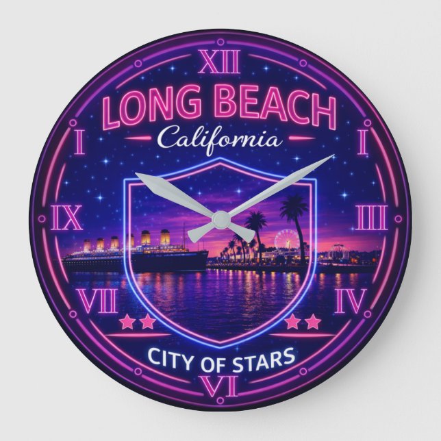 Grande Horloge Ronde Long Beach California Harbor (Recto)