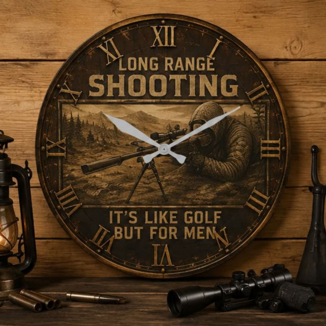 Grande Horloge Ronde Long Range Shooting Precision Marksman Rustic  (Créateur téléchargé)