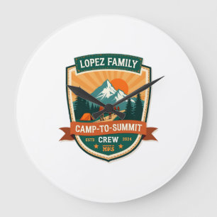 Grande Horloge Ronde Lopez Family Camp-To-Summit Crew Vintage Randonnée