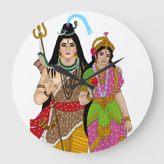 Grande Horloge Ronde Lord Shiv Parvati Clock (Recto)