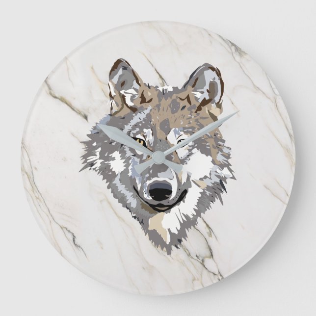 Grande Horloge Ronde Loup et Marbled (Recto)
