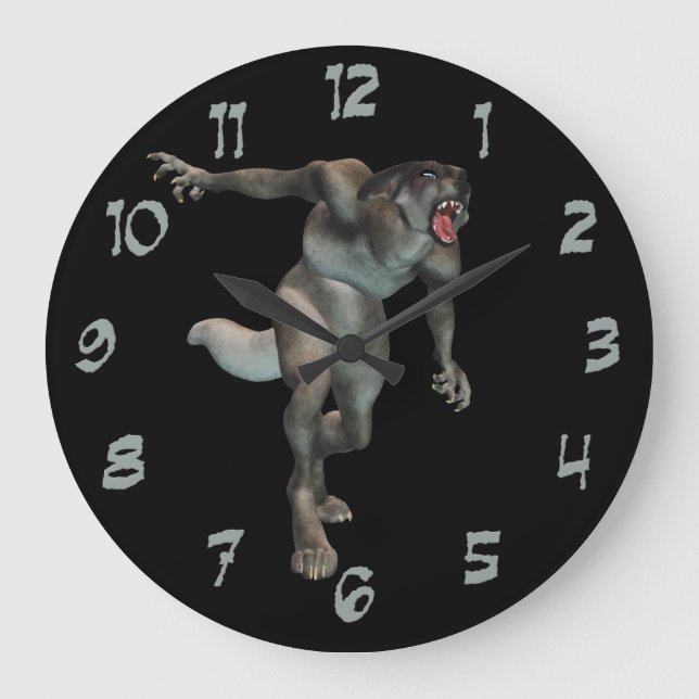 Grande Horloge Ronde Loup Wall Clock (Recto)