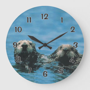 Grande Horloge Ronde Loutres de mer