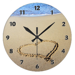 Grande Horloge Ronde Love Heart Beach