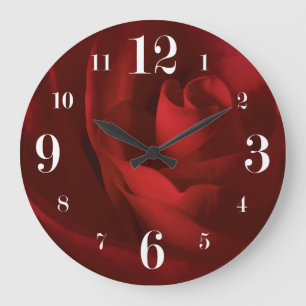 Grande Horloge Ronde Love is a Red Rose Floral
