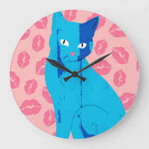 Grande Horloge Ronde Love Meow-ment