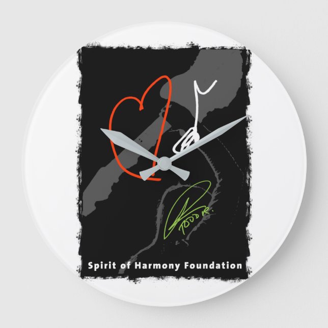 Grande Horloge Ronde Love Music Wall Clock (Recto)