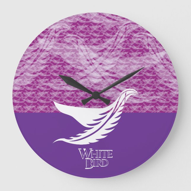 GRANDE HORLOGE RONDE LOVE WHITE BIRD BY MASANSER (Recto)