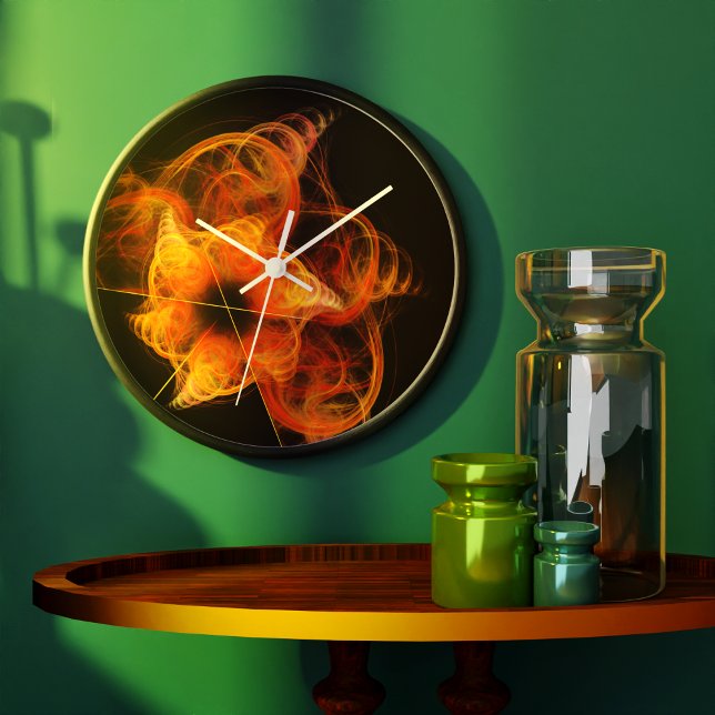 Grande Horloge Ronde Lumières Abstrait Art Round (Lightworks Abstract Art Round Wall Clock)