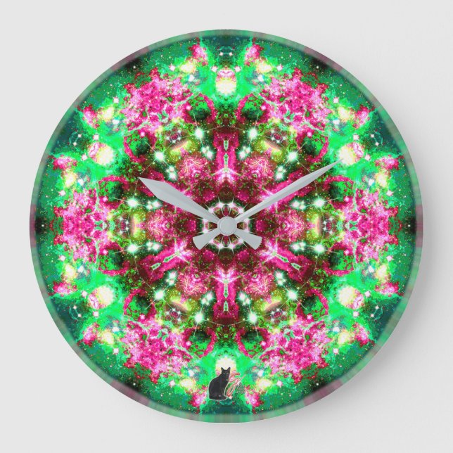 Grande Horloge Ronde Lumineuse Stellar Kaleid (Recto)