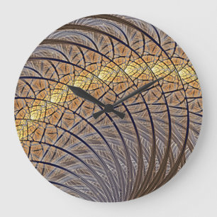 Grande Horloge Ronde Lune tranquille de loup