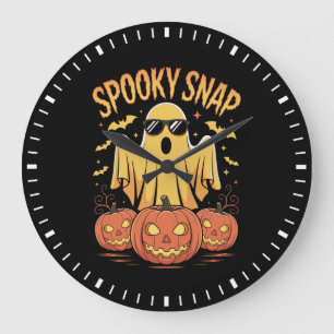 Grande Horloge Ronde Lunettes de soleil fantôme Spooky Snap Citrouille