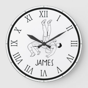Grande Horloge Ronde Lutte PERSONNALISÉE
