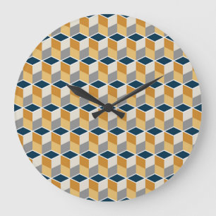 Grande Horloge Ronde Luxe vintage : Elégante Motif sans Seamless.