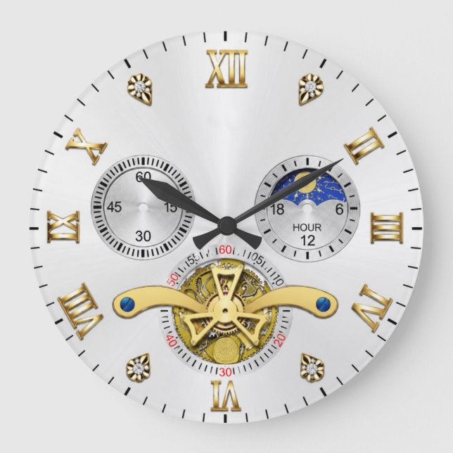 Grande Horloge Ronde Luxury White Elegant Automatic  (Recto)