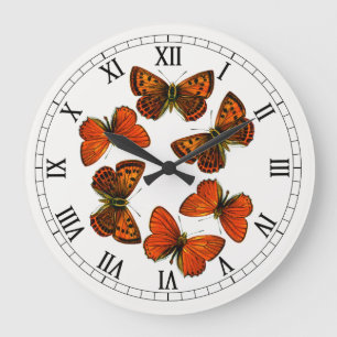 Grande Horloge Ronde Lycaena virgaureae, le papillon de cuivre égratign