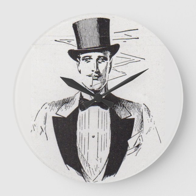 Grande Horloge Ronde M. Classy, homme habillé (Recto)