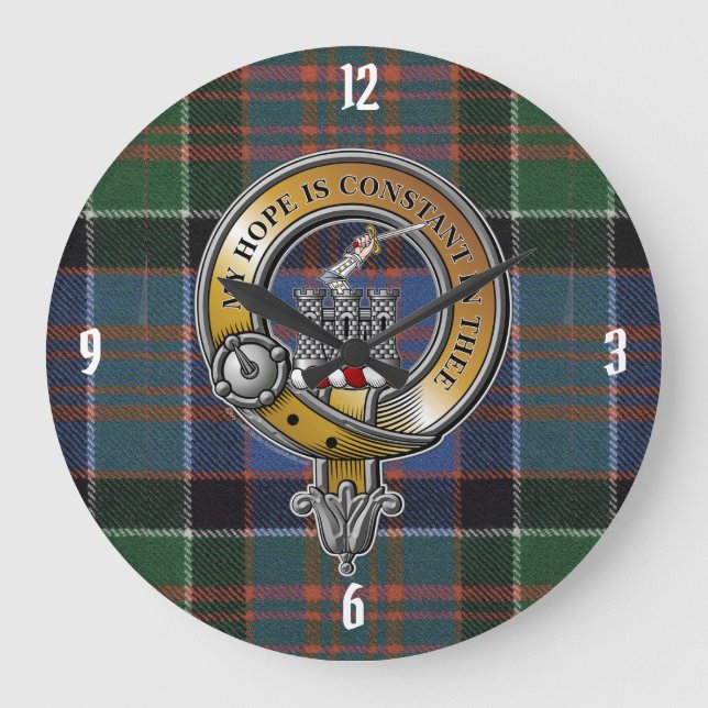 Grande Horloge Ronde MacDonald Clanranald Tartan & Badge (Recto)