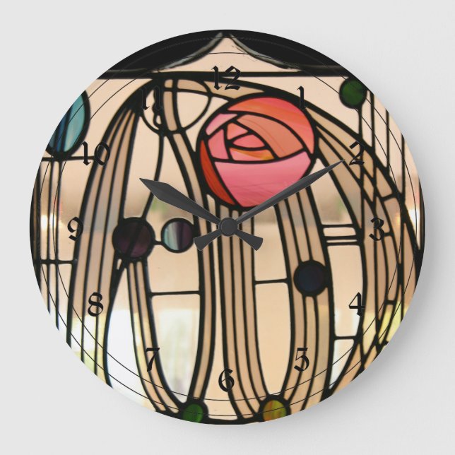 Grande Horloge Ronde Mackintosh - Fenêtre En Verre Tiré, Maison De La C (Recto)