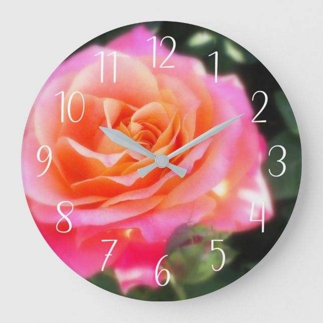 Grande Horloge Ronde Macro Rose rose et orange (Recto)