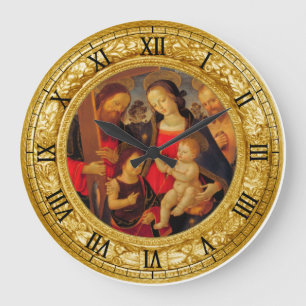 Grande Horloge Ronde Madonna et son enfant