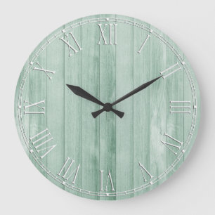 Grande Horloge Ronde Magnifique Pays Rustique Shabby Chic