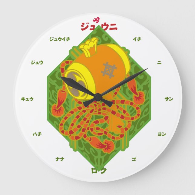 Grande Horloge Ronde maillot de chance et coffre (Recto)