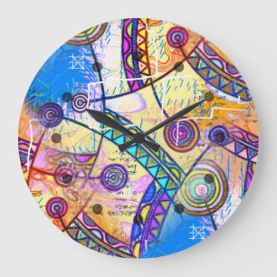 Grande Horloge Ronde Main dessinée par EDDArt - Dream Scale 1a