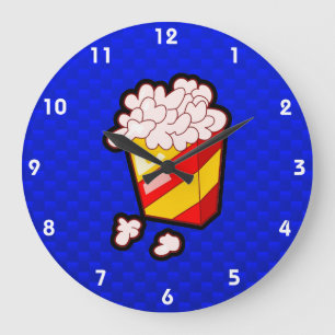 Grande Horloge Ronde Maïs éclaté bleu