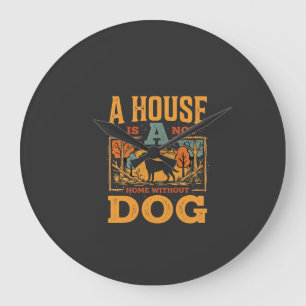 Grande Horloge Ronde Maison de chien vintage