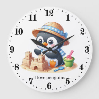 Grande Horloge Ronde Maison de plage mignonne pour les amoureux des man