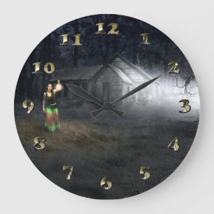 Grande Horloge Ronde Maison d'horreur d'Halloween
