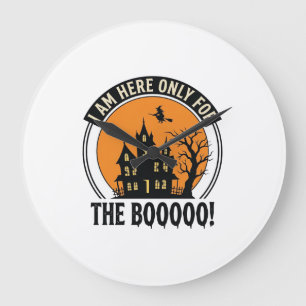 Grande Horloge Ronde Maison hantée Halloween Drôle Boo Vintage_1