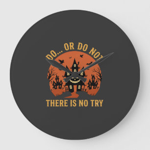 Grande Horloge Ronde Maison Hantée Halloween Fais ou Ne Fais Pas