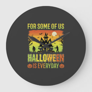 Grande Horloge Ronde Maison Hantée Halloween Pour Certains D'entre Nous