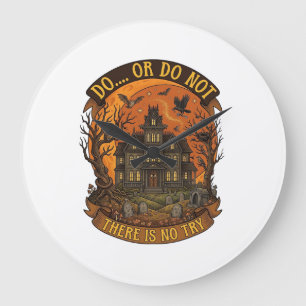 Grande Horloge Ronde Maison Hantée Ne Pas Essayer Halloween