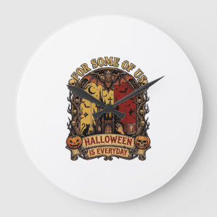 Grande Horloge Ronde Maison Hantée Tous Les Jours D'Halloween Chauves-S