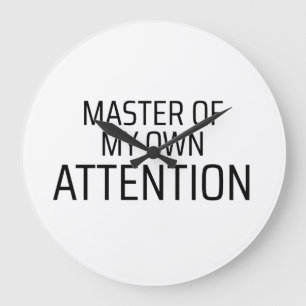 Grande Horloge Ronde Maître de ma propre attention Minimaliste Machine