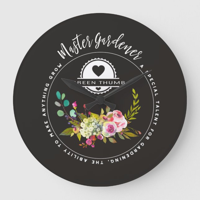 Grande Horloge Ronde Maître Gardener, Gardening Toxits. Thumb vert (Recto)