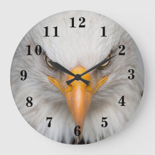 Grande Horloge Ronde Majestic Bald Eagle