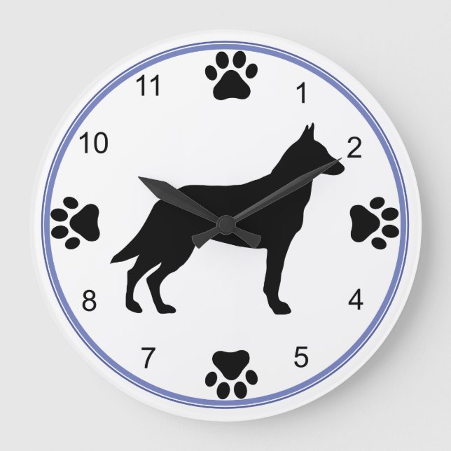 Grande Horloge Ronde Malinois Silhouette (Recto)